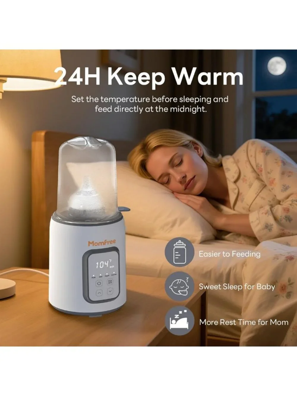 8-in-1 Fast Baby Bottle Warmer | Multifunctional for Breastmilk & Formula, Auto